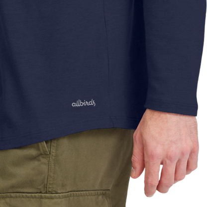 Men's Soft Merino Long Sleeve Tee - Deep Navy
