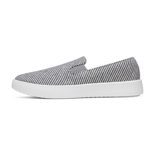 Women's Canvas Cruiser Slip On - Deep Navy Stripes (Blizzard Sole)