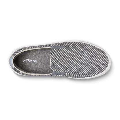 Women's Canvas Cruiser Slip On - Deep Navy Stripes (Blizzard Sole)
