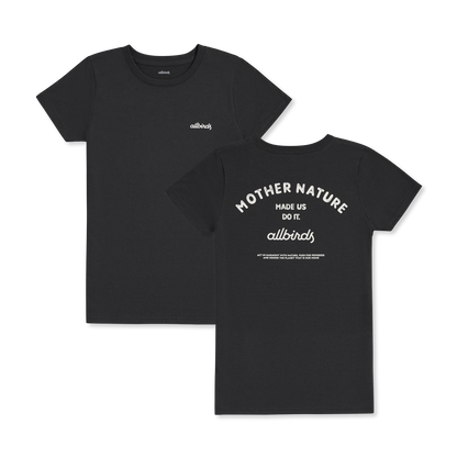 Women's Recycled Tee - Mother Nature - Natural Black